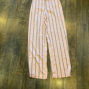 NWOT. Victorias Secret striped satin pants. Size M.